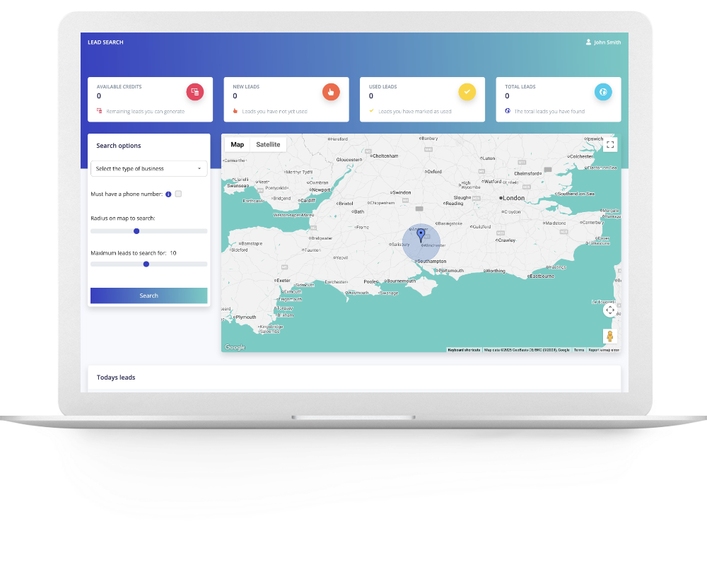 Webleads.dev lead generation dashboard